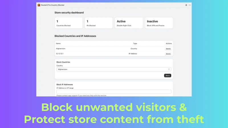 Rocket IP + Country Blocker