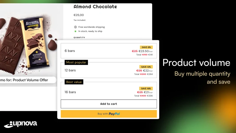 Upnova ‑ Cart Upsell & Offers