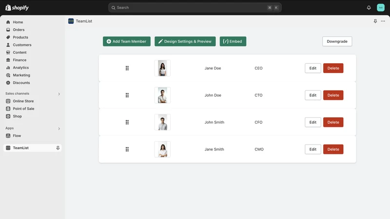 TeamList: Team Page Creator