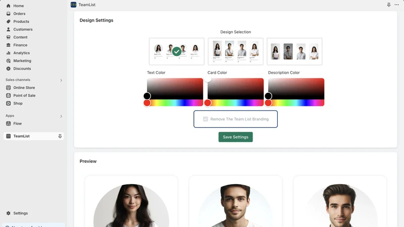 TeamList: Team Page Creator