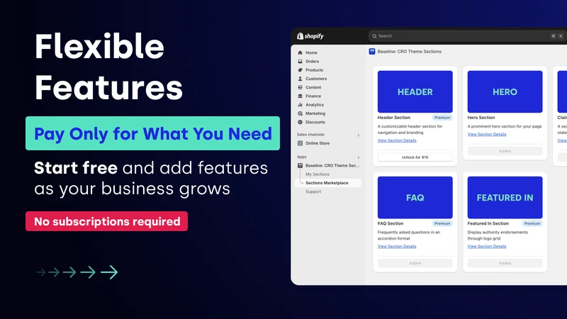 Baseline: CRO Theme Sections