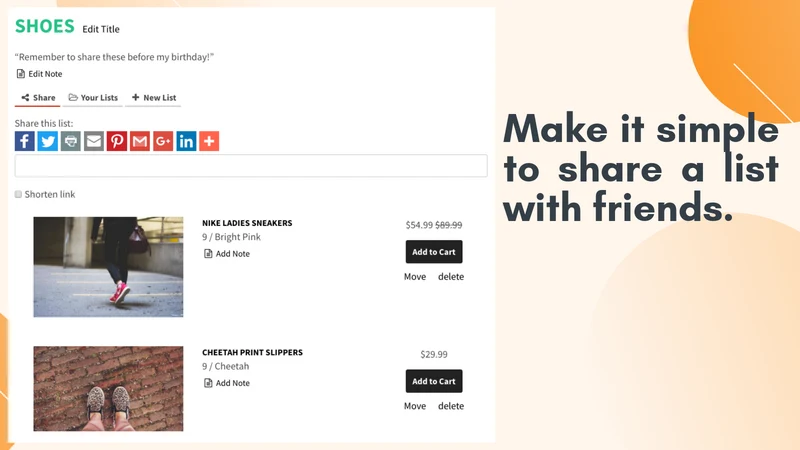 Wishl Favorites Wishlist