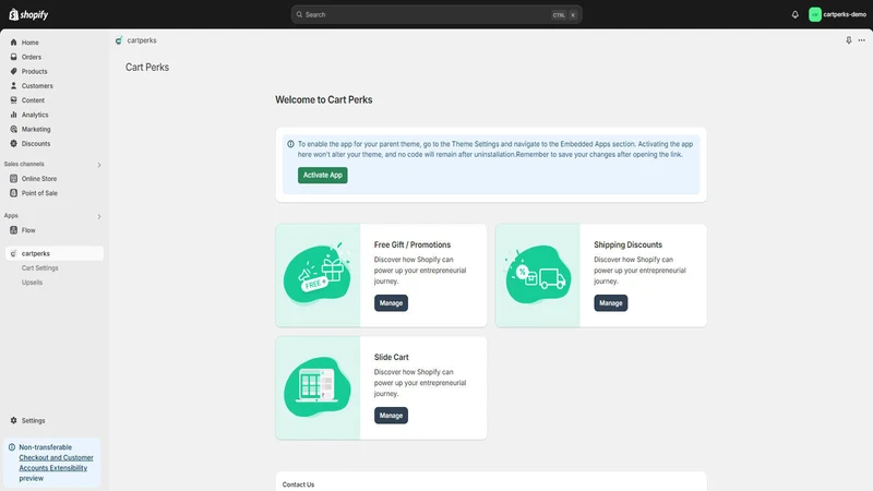 Cartperks ‑ Slide Cart App