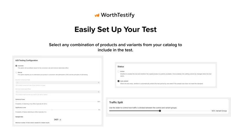 WorthTestify ‑ CRO & A/B Test