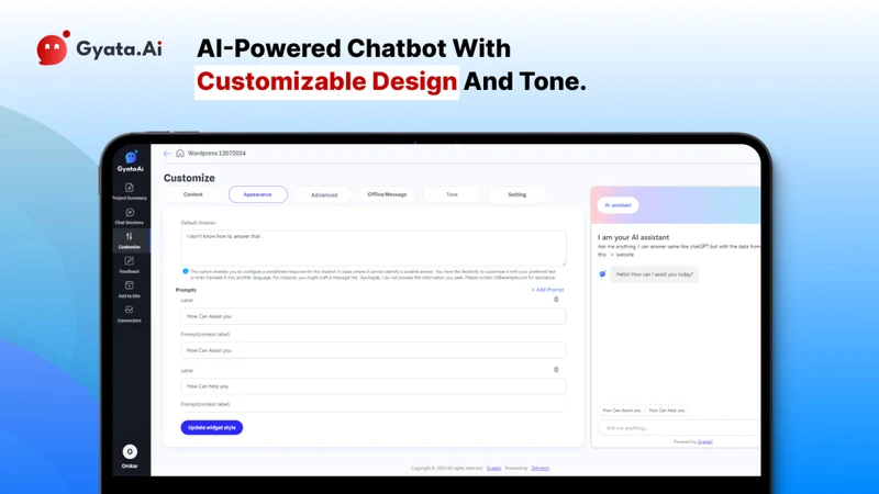 Gyata‑AI Sales & Support Chat