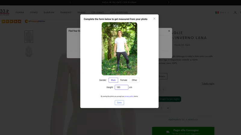 YouFit ‑ AI Size Suggestions