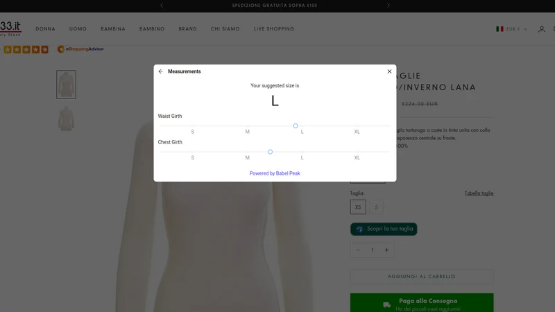 YouFit ‑ AI Size Suggestions