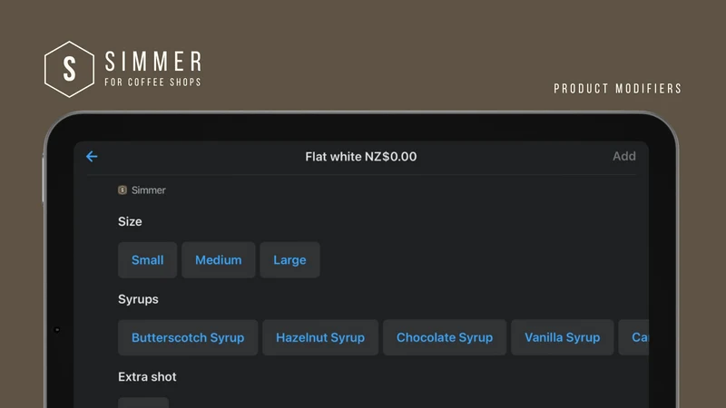 Simmer: Food Service/Cafe POS