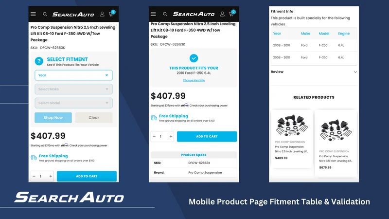 SearchAuto: Fitment Lookup