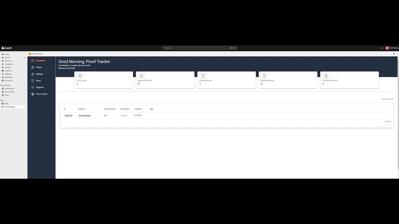 Proof Tracker