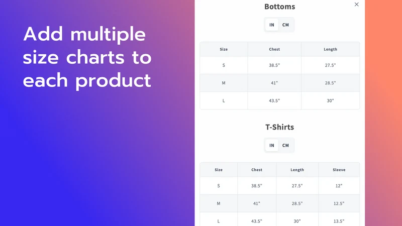 PL Size Chart & Size Guide