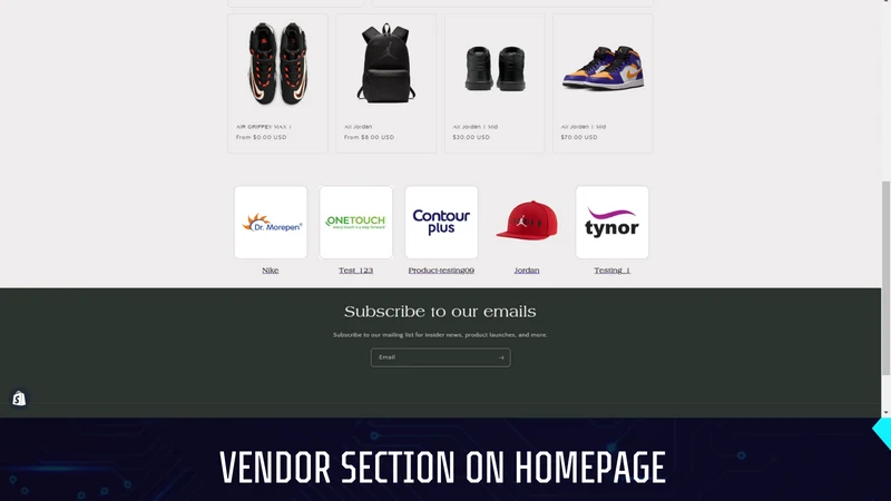 Vendor Sections by MDG