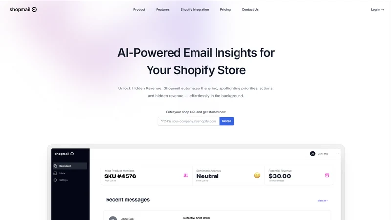 Shopmail AI Customer Support