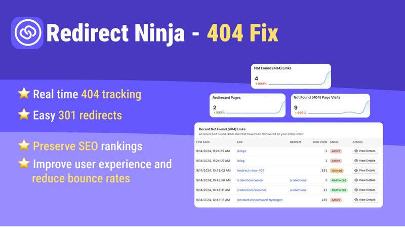 Redirect Ninja ‑ AI 404 Fix
