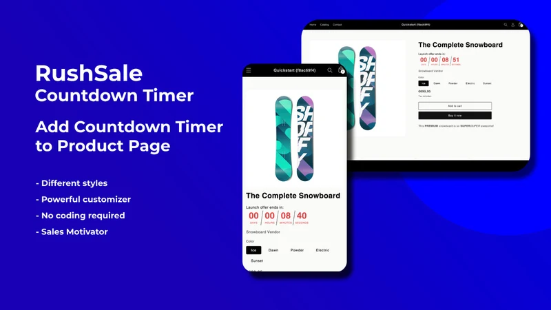 RushSale ‑ Countdown Timer