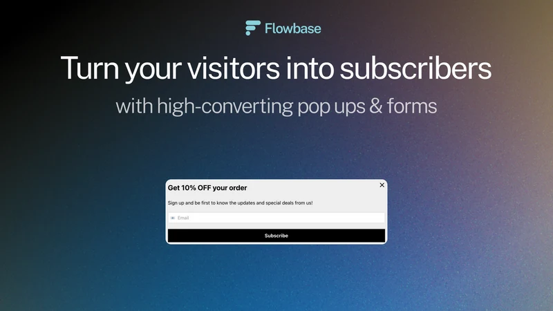 Flowbase: Email & SMS Popups