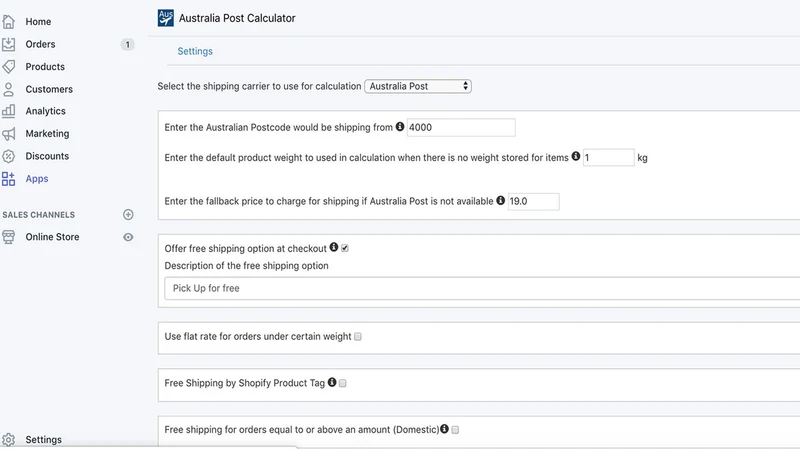Webify: Australia Post Rates