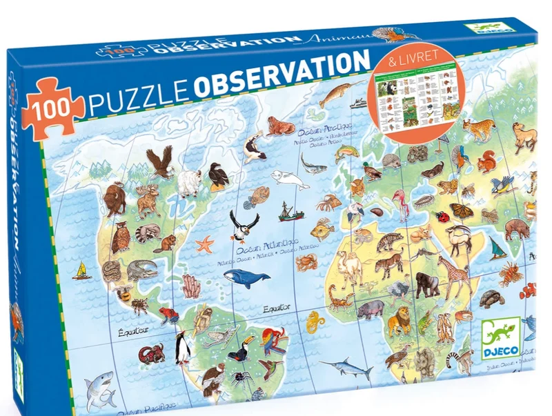 Puzzle Observación Los Animales del mundo - Djeco