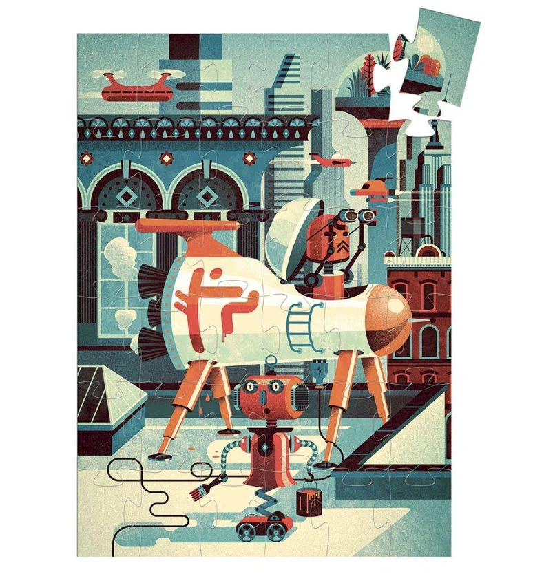 Puzzle Silueta Robot - Djeco