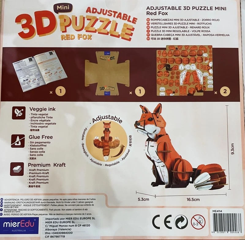Mini puzzle Zorro 3D - mierEdu