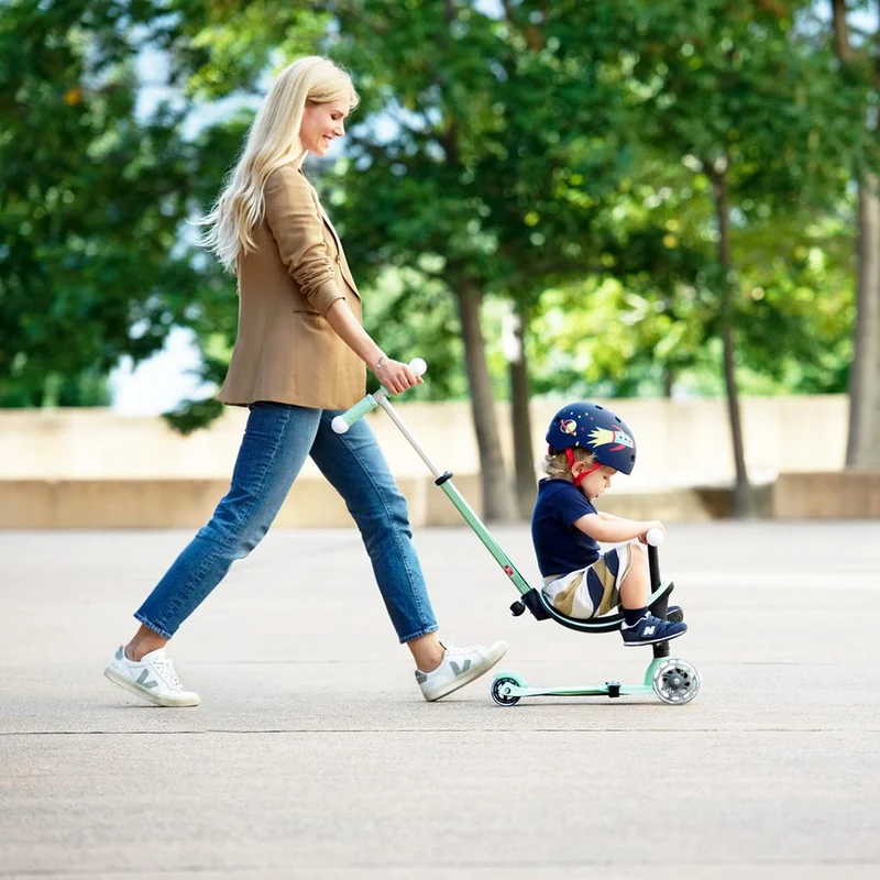 Patinete Mini2Grow Deluxe LED Menta