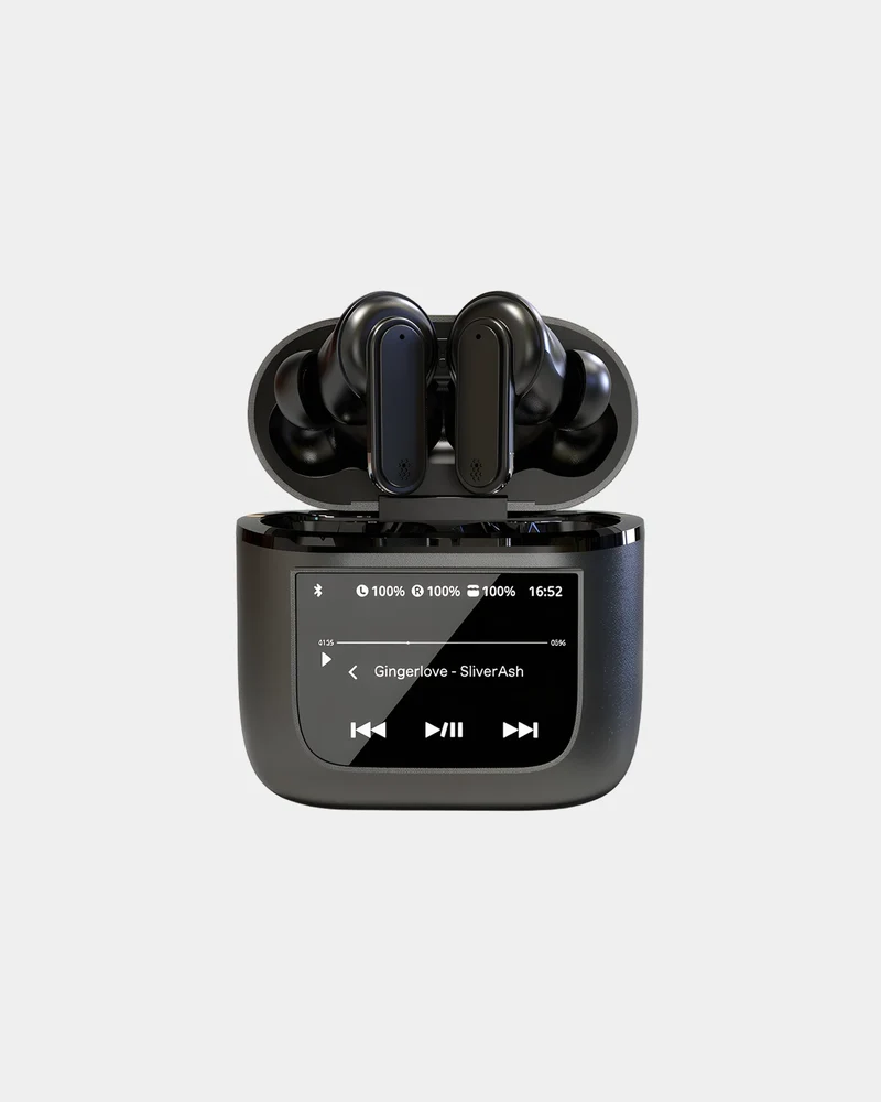 Auriculares Bluetech ANC con pantalla LCD para personalizar
