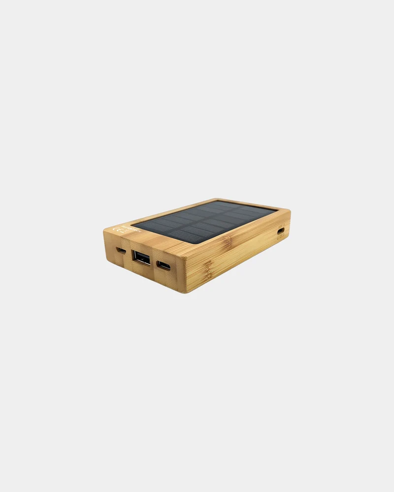 Power bank solar bambú Bluetech 5.000mAh para personalizar