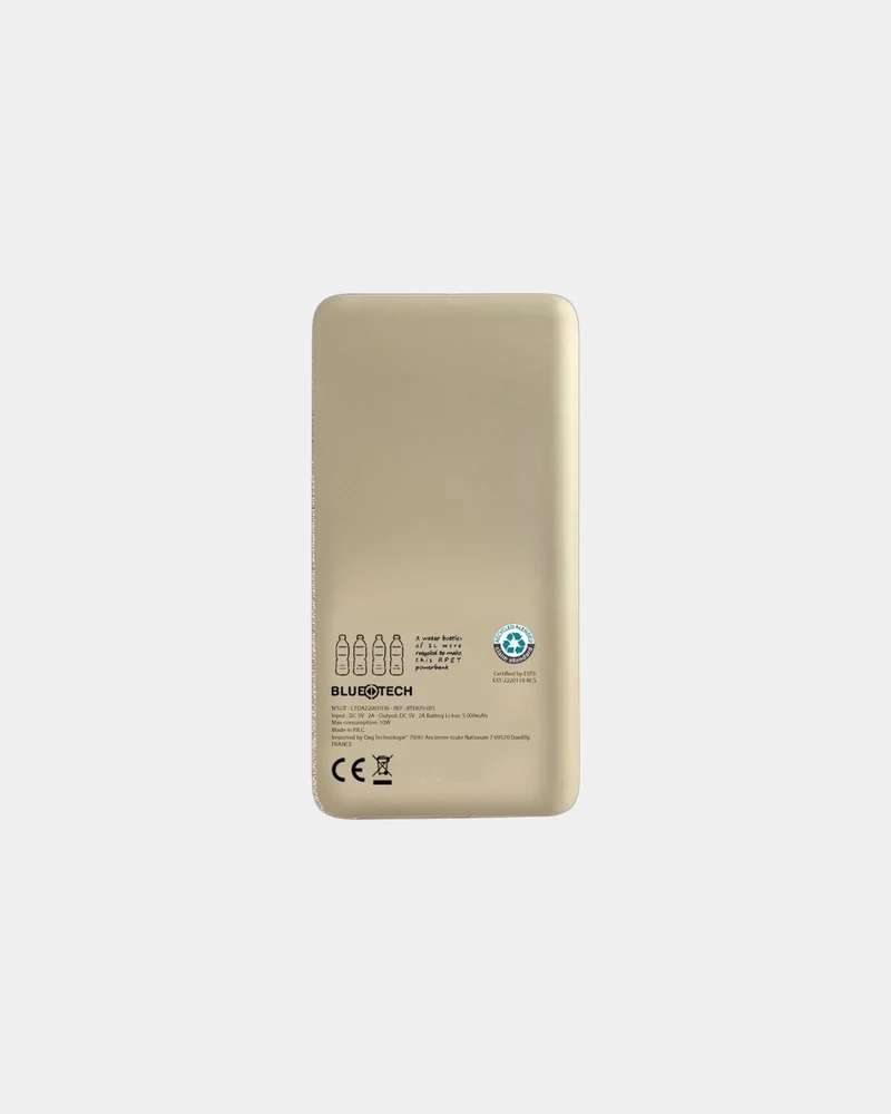 Power bank reciclado Bluetech 10.000 mAh para personalizar