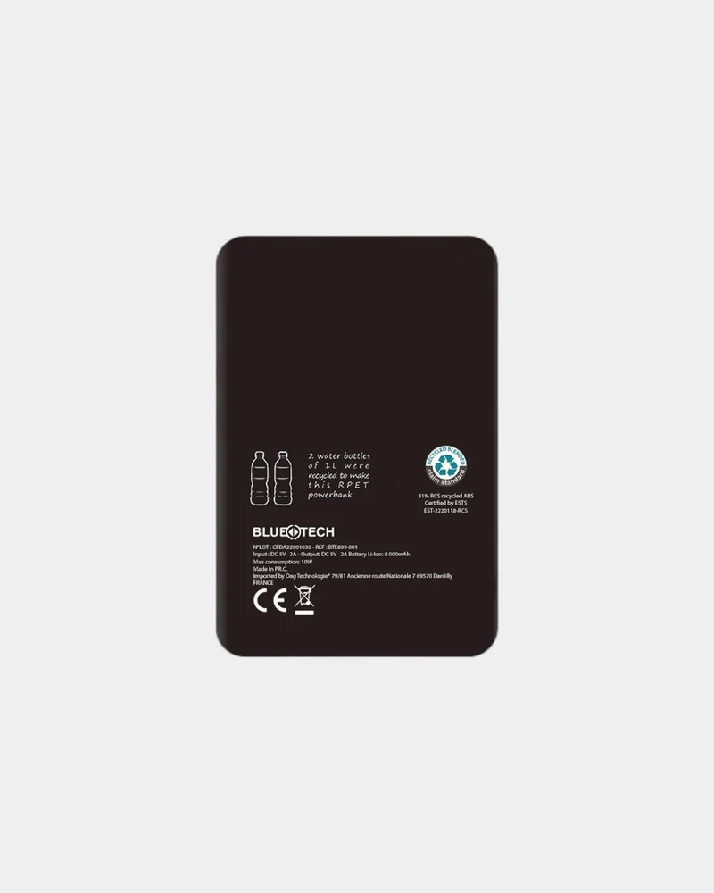 Power bank RPET LED 5.000 mAh Bluetech para personalizar