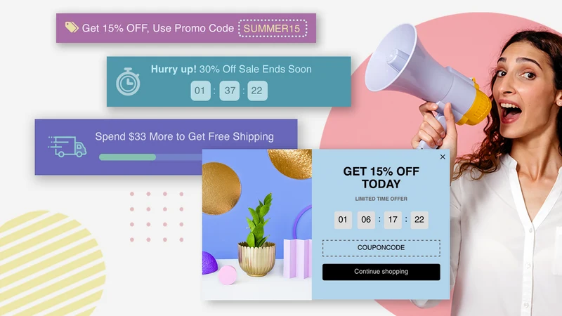 Attrac Popup, Announcement Bar