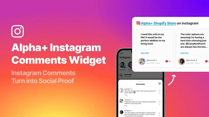 Alpha+ Instagram Feed+Comments