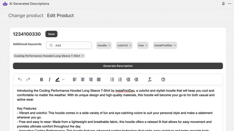 3oh9 ‑ AI Product Descriptions