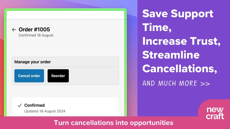 New craft ‑ Order cancel