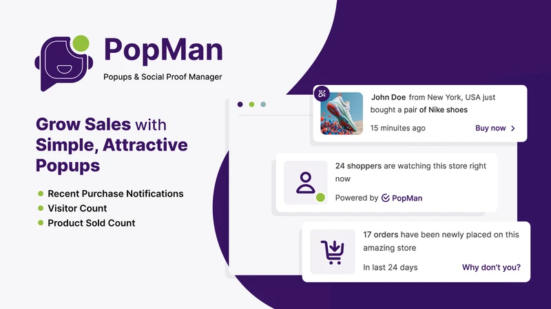 PopMan: Popups & Social Proof