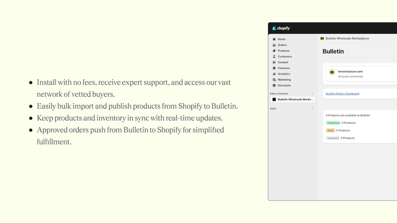Bulletin Wholesale Marketplace