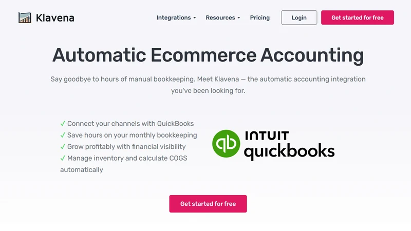 Klavena: QuickBooks Sync
