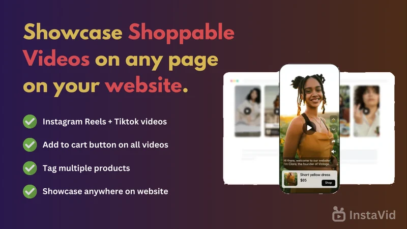 InstaVid Shoppable Videos+Reel