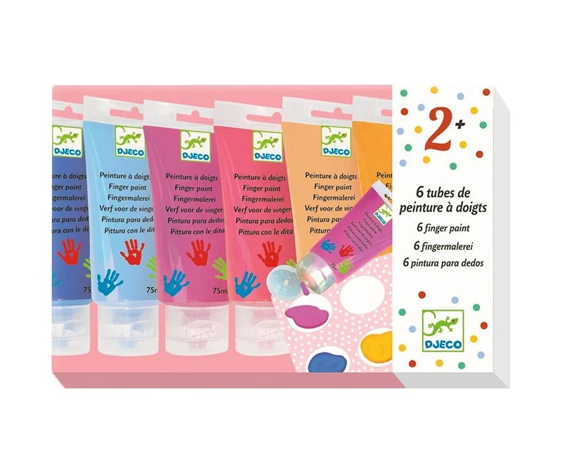 Tubos de pinturas de dedos pastel - Djeco