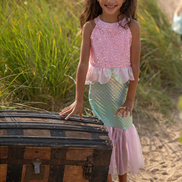 Vestido Sirenita Brumosa Rosa 3-4 Años Great Pretenders
