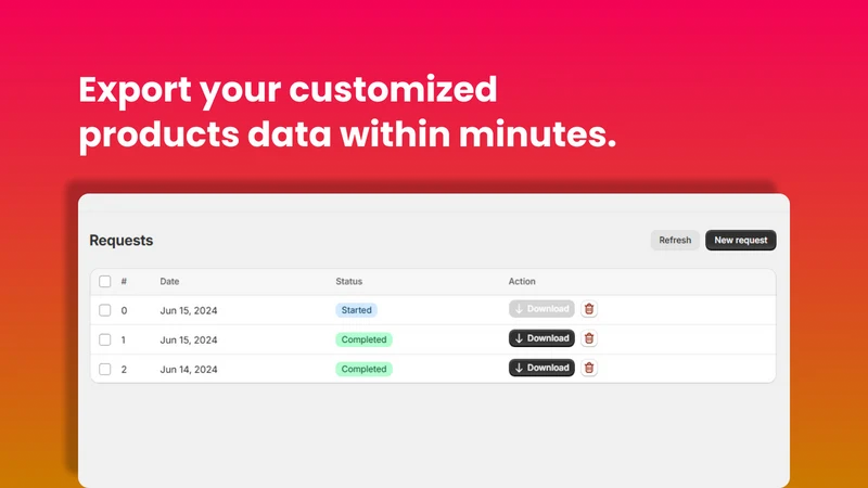 ExD: Product data export
