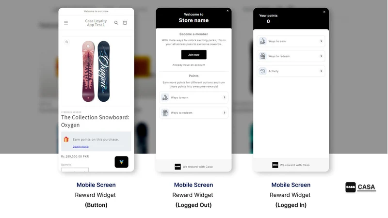 Casa Loyalty Points & Rewards
