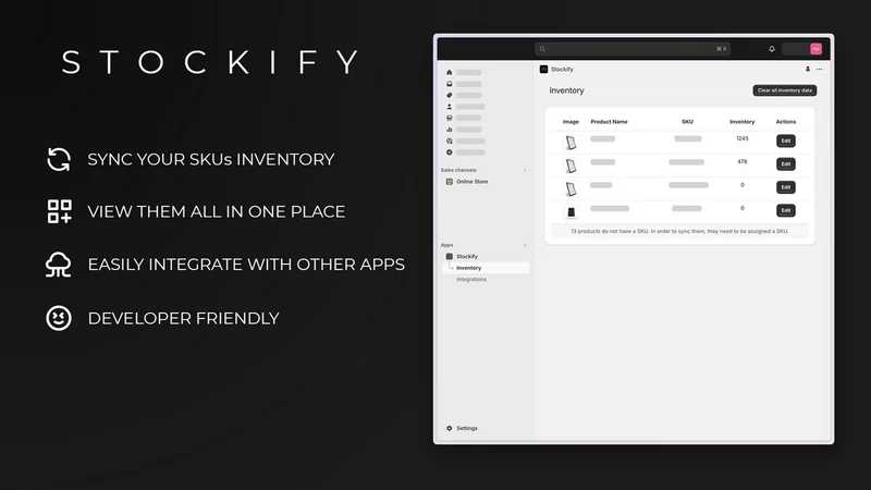 Stockify ‑ SKU Inventory