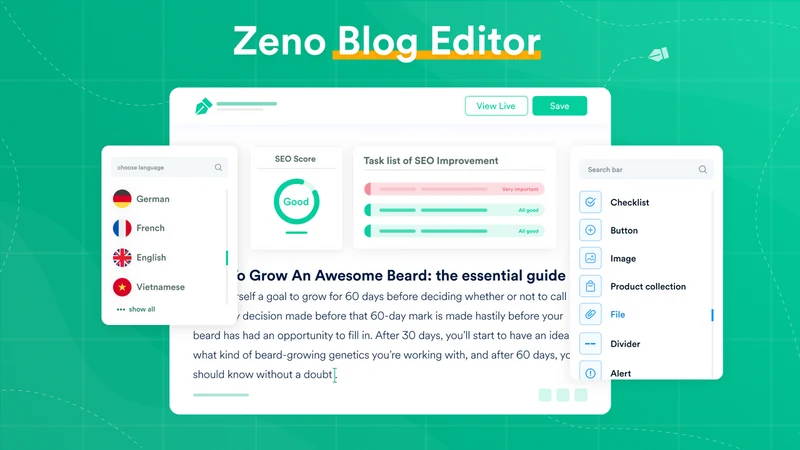 Zeno SEO Blog Editor