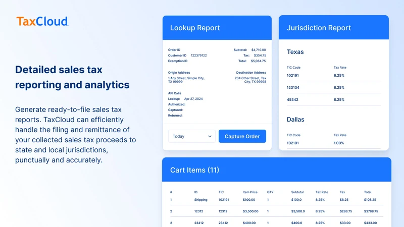 TaxCloud Sales Tax Automation
