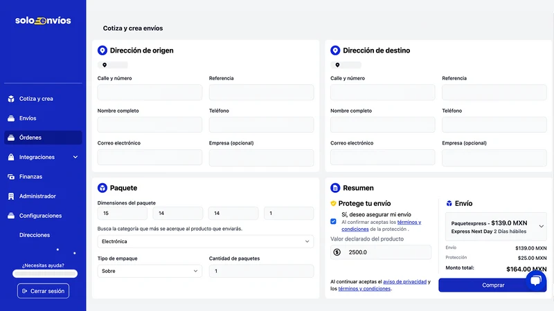 Solo Envíos: Guías económicas