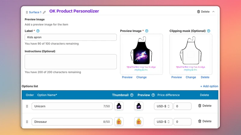OK Product Personalizer