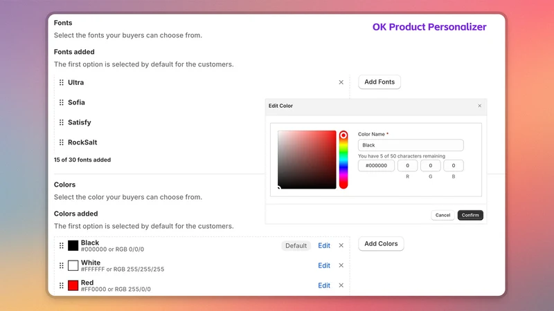 OK Product Personalizer