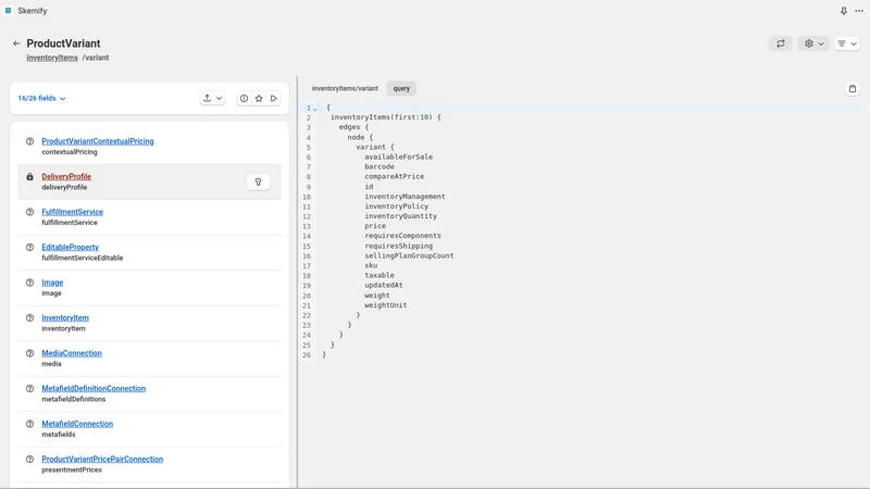 Skemify ‑ GraphQL Explorer