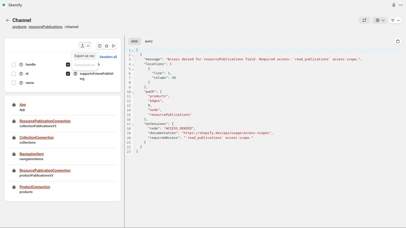 Skemify ‑ GraphQL Explorer