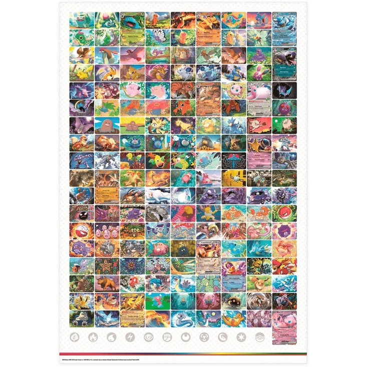 Póster 151 Pokémon Kanto
